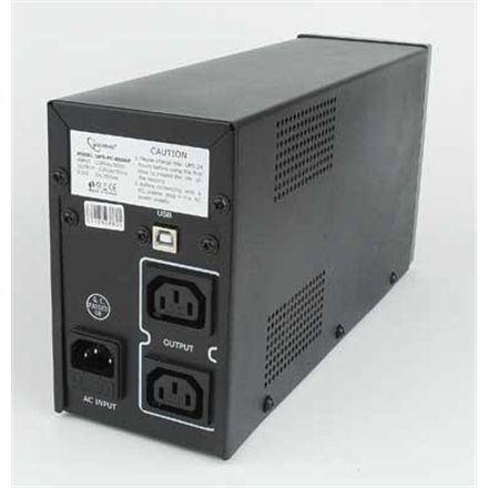 UPS GEMBIRD Line Interactive, 850VA/ 510W,AVR,2xsocket IEC,indicatie LED,1 12V/7Ah,Backup: pana la 8-20 min.,incarcare: pana la 12h,conector USB,"UPS-PC-850AP"i) (timbru verde 4 lei) - Image 2