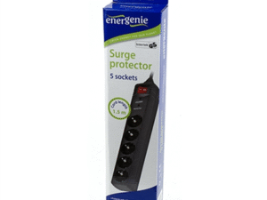 PRELUNGITOR GEMBIRD, Schuko x 5, conectare prin Schuko (T), cablu 1.5 m, 16 A, protectie supratensiune, protectie copii, negru, "SPG5-C-5" (timbru verde 0.18 lei)