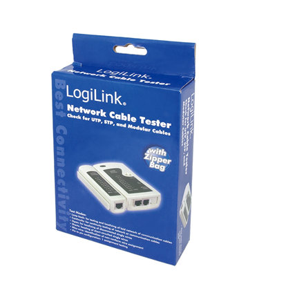 TESTER CABLU RETEA LOGILINK, pt. cablu UTP, FTP, conector RJ45, RJ11, RJ12, "WZ0010" (timbru verde 0.8 lei) - Image 3