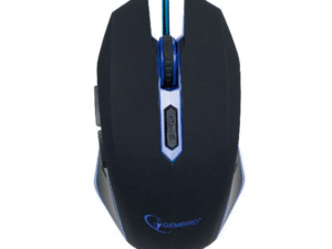 MOUSE GEMBIRD, gaming, cu fir, USB, optic, 2400 dpi, butoane/scroll 6/1, iluminare, negru / albastru, "MUSG-001-B" (timbru verde 0.18 lei)