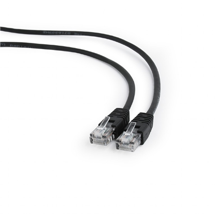 PATCH CORD UTP GEMBIRD Cat5e, cupru-aluminiu, 2 m, negru, AWG26, "PP12-2M/BK" (timbru verde 0.08 lei)