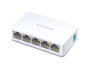 SWITCH MERCUSYS, 10/100 x 5, unmanaged, carcasa plastic, "MS105" (timbru verde 2 lei)