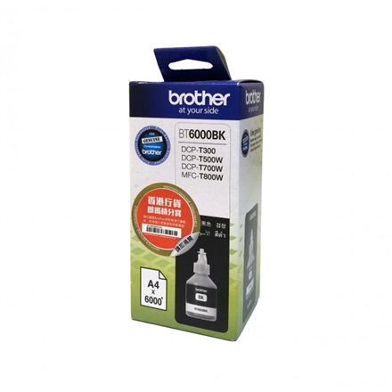 Cartus Cerneala Original Brother Black, BT6000BK, pentru DCP-T300|T500|T700, 6K, (timbru verde 0.15 lei), "BT6000BK"