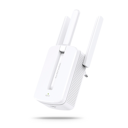 RANGE EXTENDER MERCUSYS wireless, 300 Mbps, antena externa x 3, 2.4 GHz, "MW300RE" (timbru verde 0.8 lei)