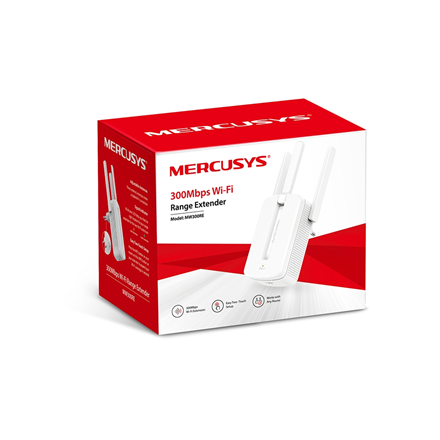 RANGE EXTENDER MERCUSYS wireless, 300 Mbps, antena externa x 3, 2.4 GHz, "MW300RE" (timbru verde 0.8 lei) - Image 3