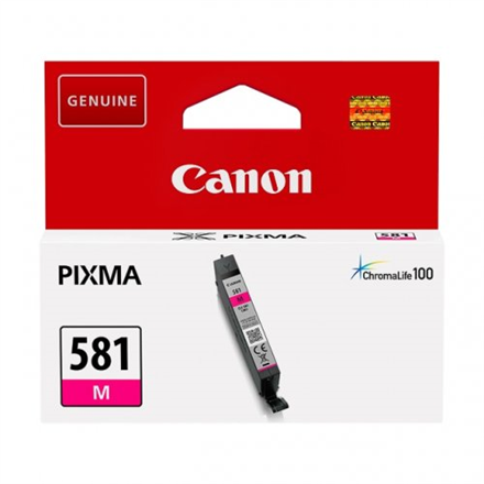 Cartus Cerneala Original Canon Magenta, CLI-581M, pentru Pixma TR7550|TR8550|TS6150|TS6250|TS705|TS8150|TS8250|TS9150|TS9155|TS9550, , (timbru verde 0.15 lei), "2104C001AA"
