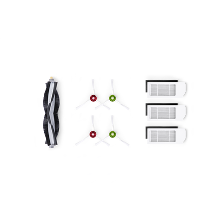 Vacuum cleaner accessory Ecovacs Service Kit D-KT01-0022 1x Main Brush, 2x Side Brushes (White), 3x High Efficiency Filters, Suitable for DEEBOT T10 Family