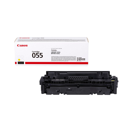 Toner Original Canon Yellow, CRG-055Y, pentru I-Sensys LBP-663|LBP-664|MF-742|MF-744|MF-746, 2.1K, (timbru verde 1.2 lei) , "3013C002AA"