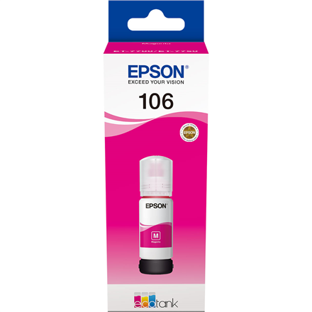 Cartus Cerneala Original Epson Magenta, nr.106, pentru L7160|L7180, 70ml, (timbru verde 0.15 lei), "C13T00R340"