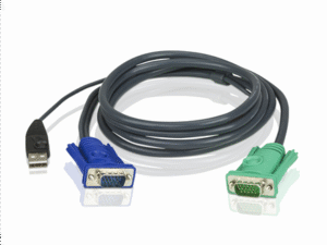 ATEN keyboard / video / mouse (KVM) cable 2L-5202U -  HD-15 & USB A / SPHD-15 - 1.8 m