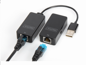 Przedłużacz/Extender USB 2.0 HighSpeed po skrętce Cat.5e/6 UTP, do 50m