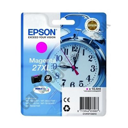 Epson 27XL - 10.4 ml - XL - magenta - original - bl�ckpatron - f�r WorkForce WF-3620, WF-3640, WF-7110, WF-7210, WF-7610, WF-7620, WF-7710, WF-7715, WF-7720