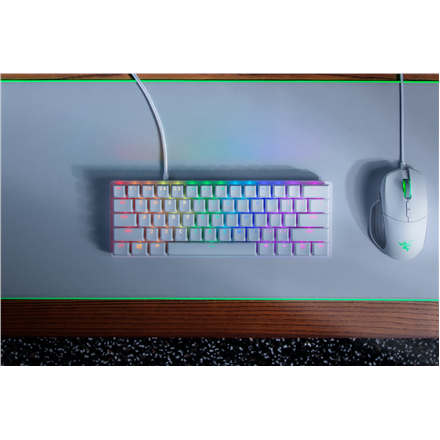 Razer | Huntsman Mini | Mercury White | Gaming keyboard | Wired | RGB LED light | US
