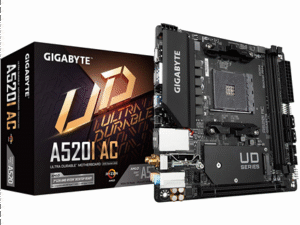 Gigabyte | A520I AC | Processor family AMD | Processor socket AM4 | DDR4 DIMM | Memory slots 2 | Number of SATA connectors 4 | Chipset AMD A | Mini ITX