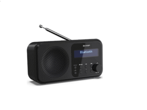 Sharp DR-P420(BK) Tokyo Portable Digital Radio, FM/DAB/DAB+, Bluetooth 5.0, USB or Battery Powered, Midnight Black | Sharp | Tokyo Portable Digital Radio | DR-P420(BK) | Midnight Black | USB port | Bluetooth | FM radio | Headphone out