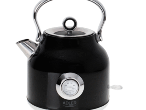 Adler | Kettle with a Thermomete | AD 1346b | Electric | 2200 W | 1.7 L | Stainless steel | 360° rotational base | Black