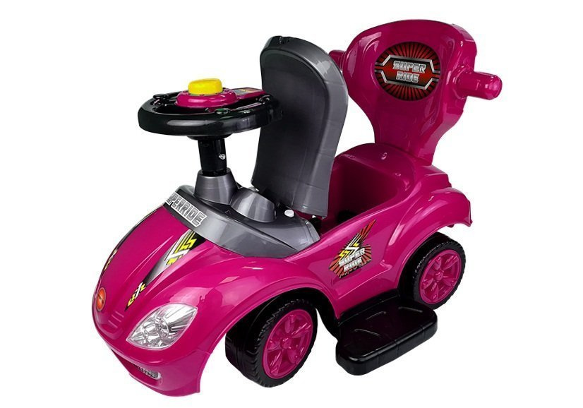 Toddlers Ride On Push Along with Parent Handle Mega Car 3in1 Pink - Image 11