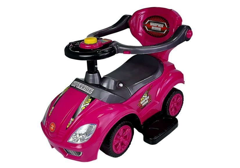 Toddlers Ride On Push Along with Parent Handle Mega Car 3in1 Pink - Image 6