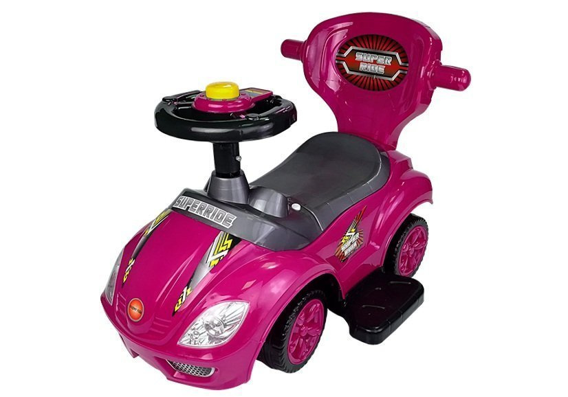 Toddlers Ride On Push Along with Parent Handle Mega Car 3in1 Pink - Image 9