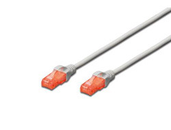 Patch cord U/UTP kat.6 PVC 3m szary