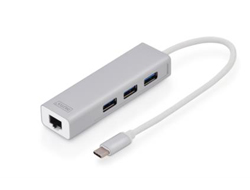 Digitus | USB Type-C 3-Port Hub + Gigabit Ethernet