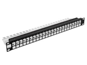 Stalflex Modular patch panel 24-Port 19" 1U Black PPM19-1U-24P-B