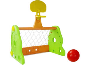Children's 2-in-1 Basketball Goal Green and Orange