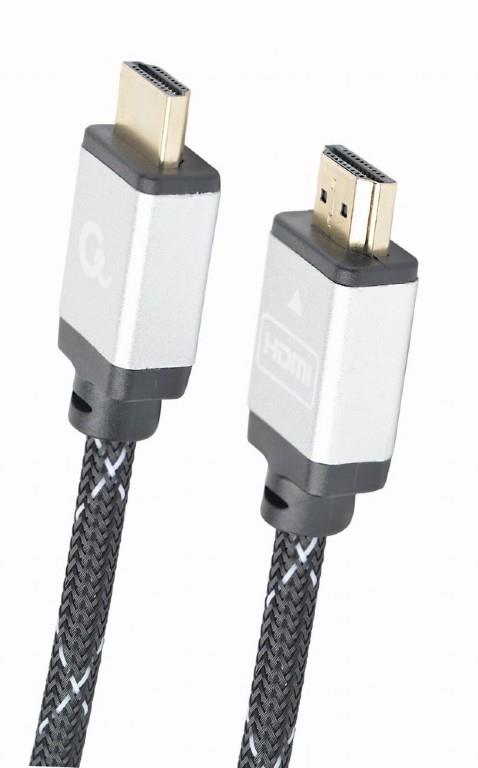 CABLU video GEMBIRD, HDMI (T) la HDMI (T), 3m, premium, conectori auriti, rezolutie maxima 4K (3840 x 2160) la 60 Hz, negru, "CCB-HDMIL-3M" (timbru verde 0.8 lei)