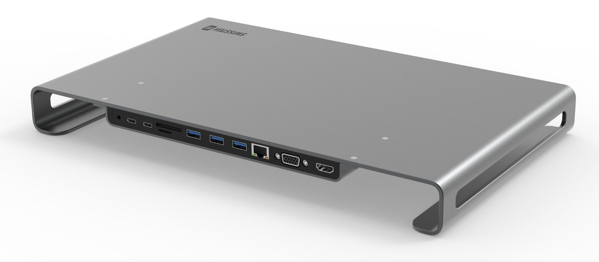 Swissten Multifunctional USB-C Laptop Docking Station / HDMI / USB 3.0 / 2x USB-C / RJ45 / SD / Micro SD / VGA / Audio - Image 6