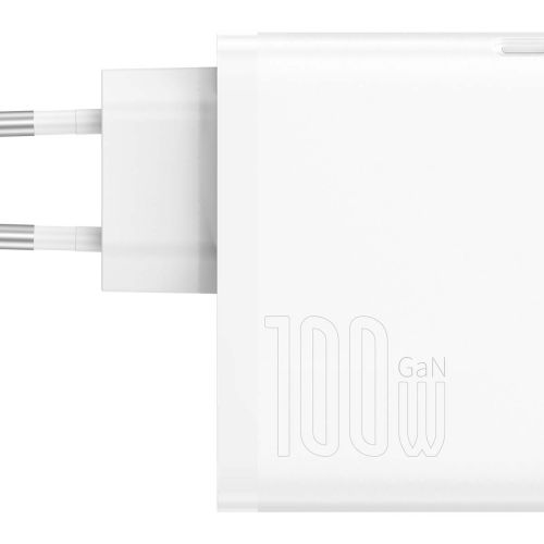 Baseus GaN5 Pro USB-C + USB wall charger, 100W + 1m cable (white) - Image 20