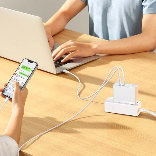 Baseus GaN5 Pro USB-C + USB wall charger, 100W + 1m cable (white) - Image 24