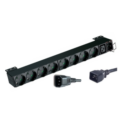 PDU EATON, 1U pt. rack 19 inch, 8 prize IEC, intrare IEC, max 16 A, cablu 2 m, negru, "EFLX8D" (timbru verde 4 lei)