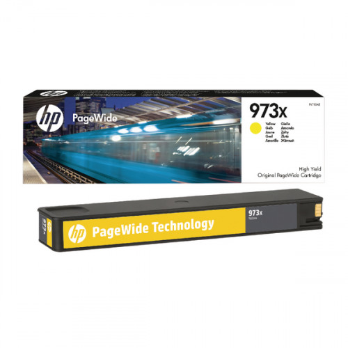 Cartus Cerneala Original HP Yellow, nr.973x, pentru PageWide Pro 452|Pro 477, , (timbru verde 0.15 lei), "F6T83AE"