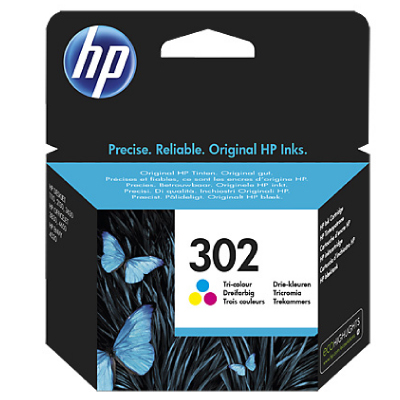 HP inkoustová kazeta 302 tricolor CMY F6U65AE originál