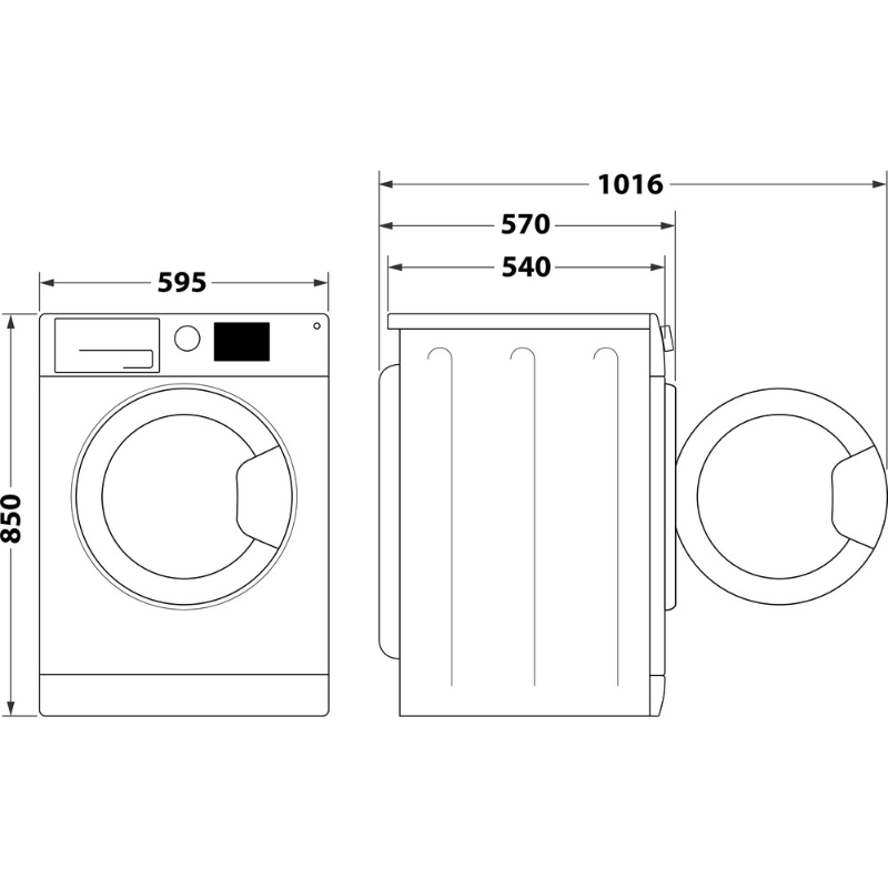WHIRLPOOL Washing machine - Dryer FFWDB 864349 BV EE, 1400 rpm, Energy class D, 8kg - 6kg, Depth 54 cm, Inverter motor, Steam Refresh - Image 3