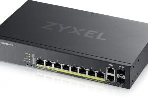 Switch ZyXEL GS2220-10HP Switch 8-port GbE PoE + 2-port Combo (RJ45/SFP) L2 with GbE Uplink (1 year NCC Pro pack license bundled), managed