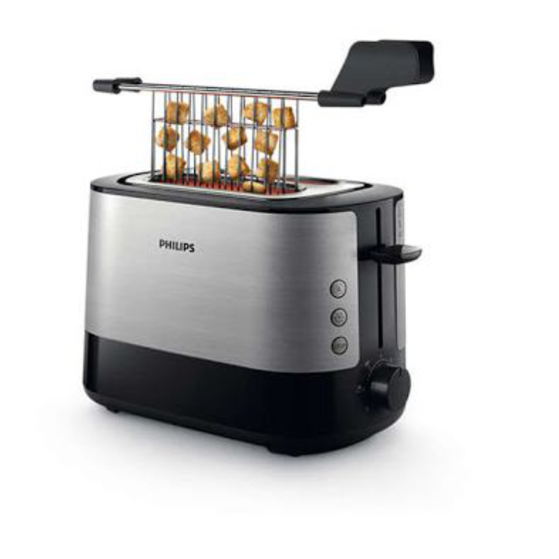PHILIPS Tosteris 1000W, melns