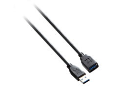 USB 3.2 GEN1 A EXT CABLE 3M BLK/USB A DATA EXTENSION CABLE 5GBPS