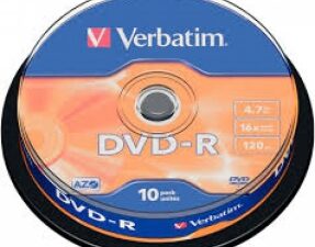 DVD-R VERBATIM  4.7GB, 120min, viteza 16x,  10 buc, Single Layer, spindle, "Matt Silver" "43523" 951762