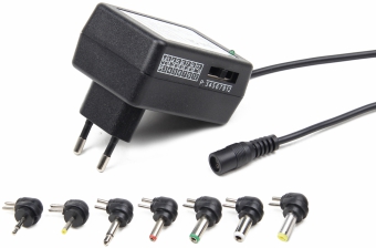 ALIMENTATOR retea 220V GEMBIRD, 7 conectori circulari, 12 W, "EG-MC-008" (timbru verde 0.18 lei)