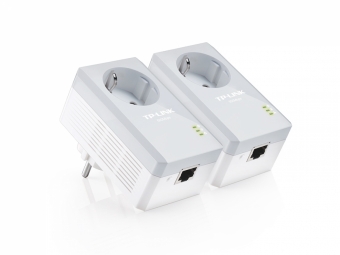 TP-LINK TL-PA4010PKIT AV600 Passthrough Powerline KIT,Qualcomm, 1 Fast port,600Mbps Powerline