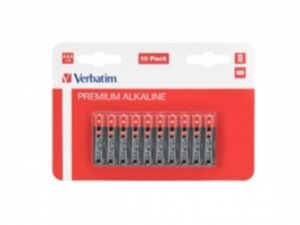 BATERIE VERBATIM  AAA (R3), 1.5V alcalina, 10 buc., "49874" (timbru verde 0.8 lei)