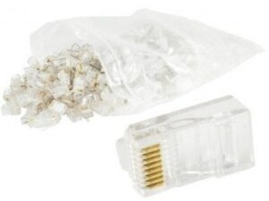MUFA RJ-45 GEMBIRD pt. cablu UTP, Cat5e, RJ-45 (T), plastic, 100 buc, "PLUG3UP6/100"