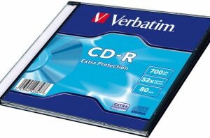 CD-R VERBATIM  700MB, 80min, viteza 52x,   1 buc, Slim Case, "43347" (pret pt. 1 blank CD - 200buc. / cutie) 935144