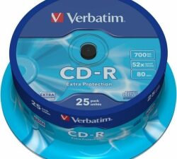 CD-R VERBATIM  700MB, 80min, viteza 52x,  25 buc, spindle, "43432"