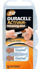 Zink Air battery DURACELL ZA312 1pc button for Hearing aids