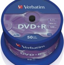 DVD+R VERBATIM  4.7GB, 120min, viteza 16x,  50 buc, Single Layer, spindle, "Matt Silver" "43550"