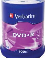 DVD+R VERBATIM  4.7GB, 120min, viteza 16x, 100 buc, Single Layer, spindle, "Matt Silver" "43551"