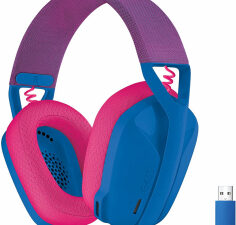 Gaming Wireless Headphones Logitech G435 Lightspeed Wireless, Microphone, Blue/Pink