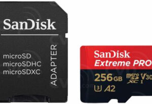 EXTREME PRO MICROSDXC 256GB+SD/ADAPTER 200MB/S 140MB/S A2 C10 V